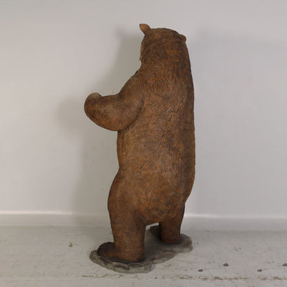Growling Grizzly Bear Statue