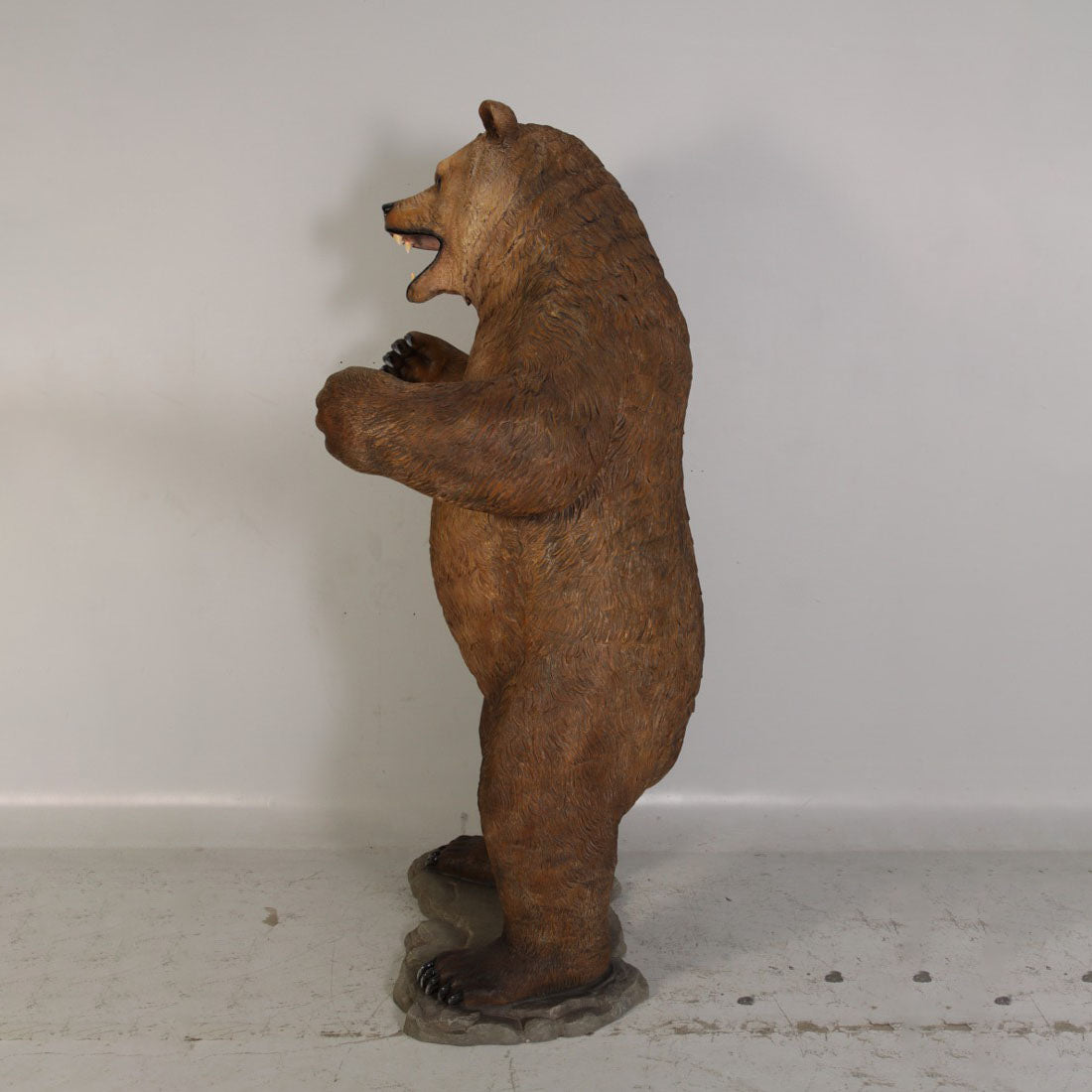 Growling Grizzly Bear Statue