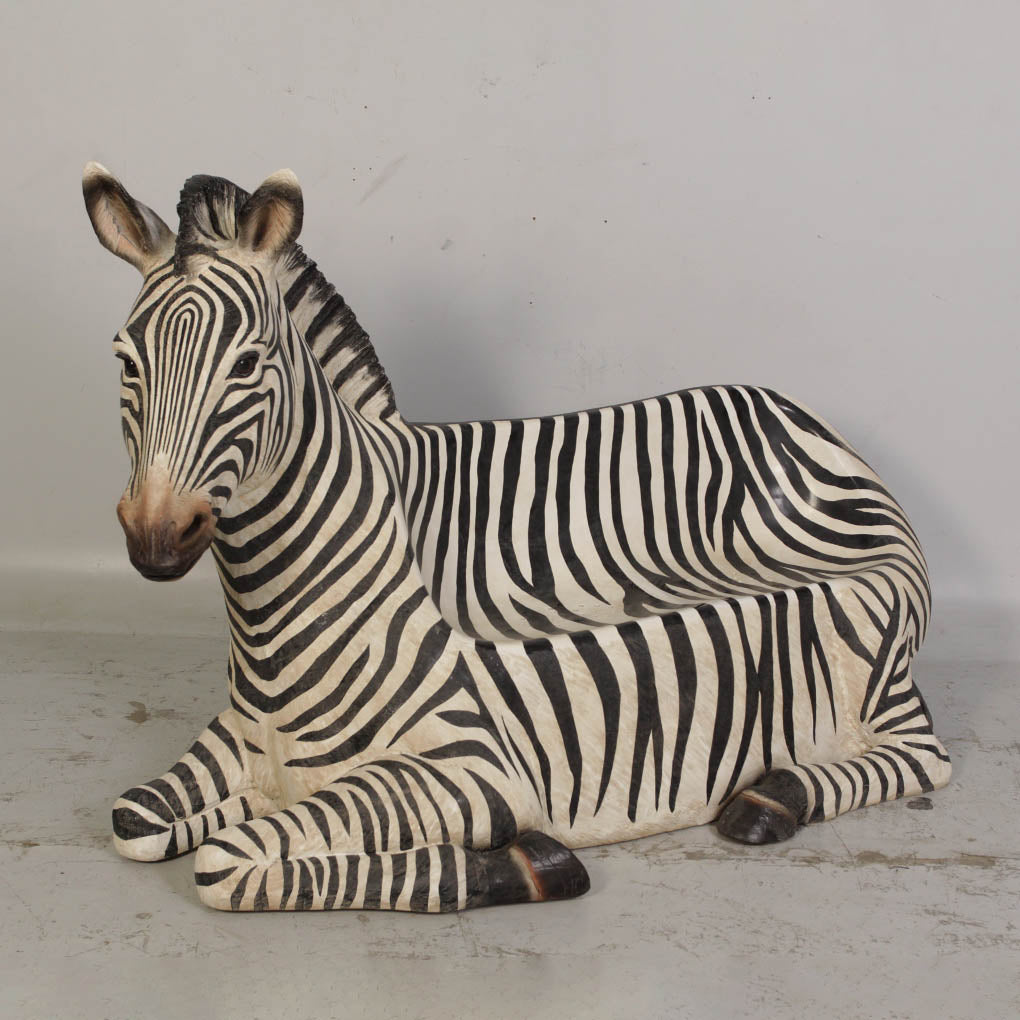 Zebra Bench Life Size Statue