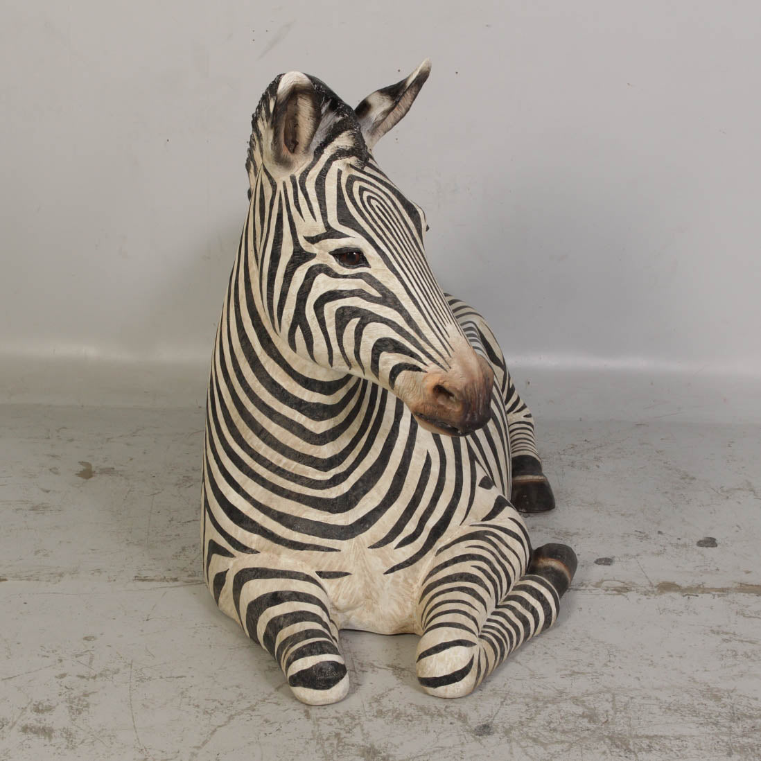 Zebra Bench Life Size Statue