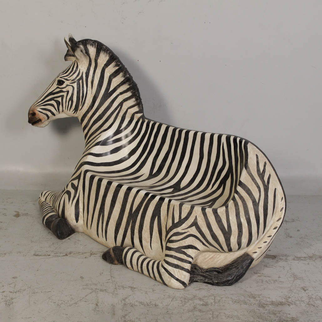 Zebra Bench Life Size Statue