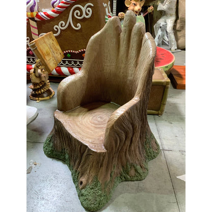 Tree Trunk Throne Statue