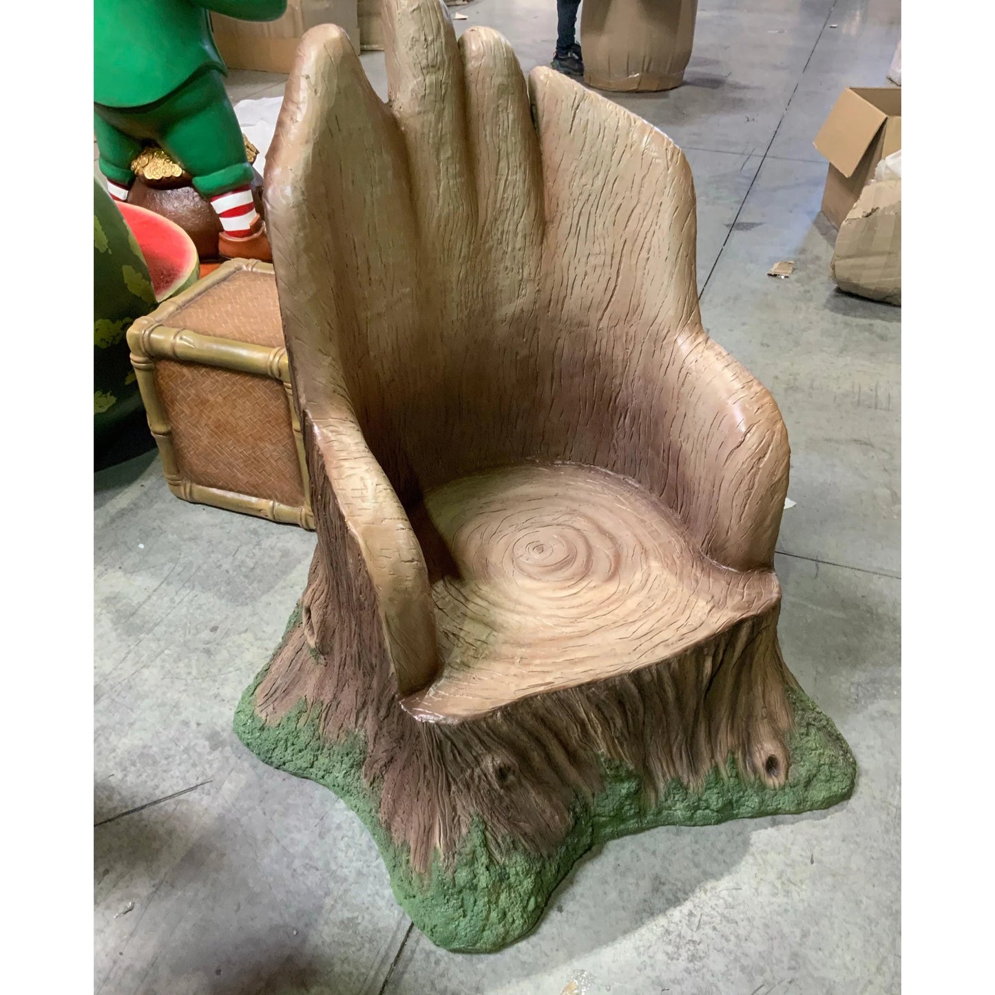 Tree Trunk Throne Statue