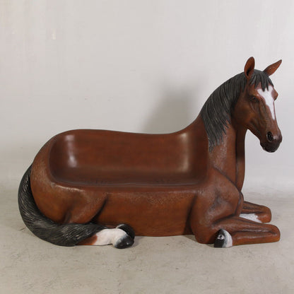 Horse Bench Life Size Statue