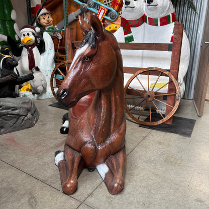 Horse Bench Life Size Statue