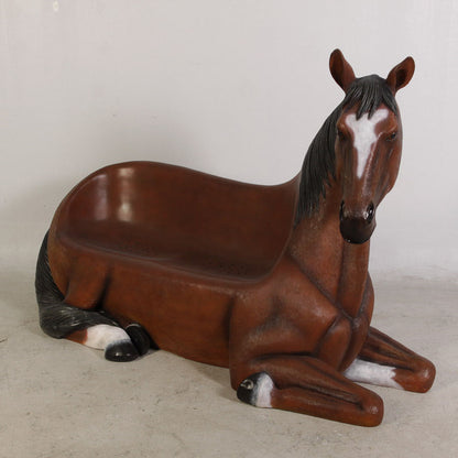 Horse Bench Life Size Statue