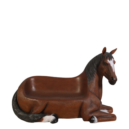 Horse Bench Life Size Statue