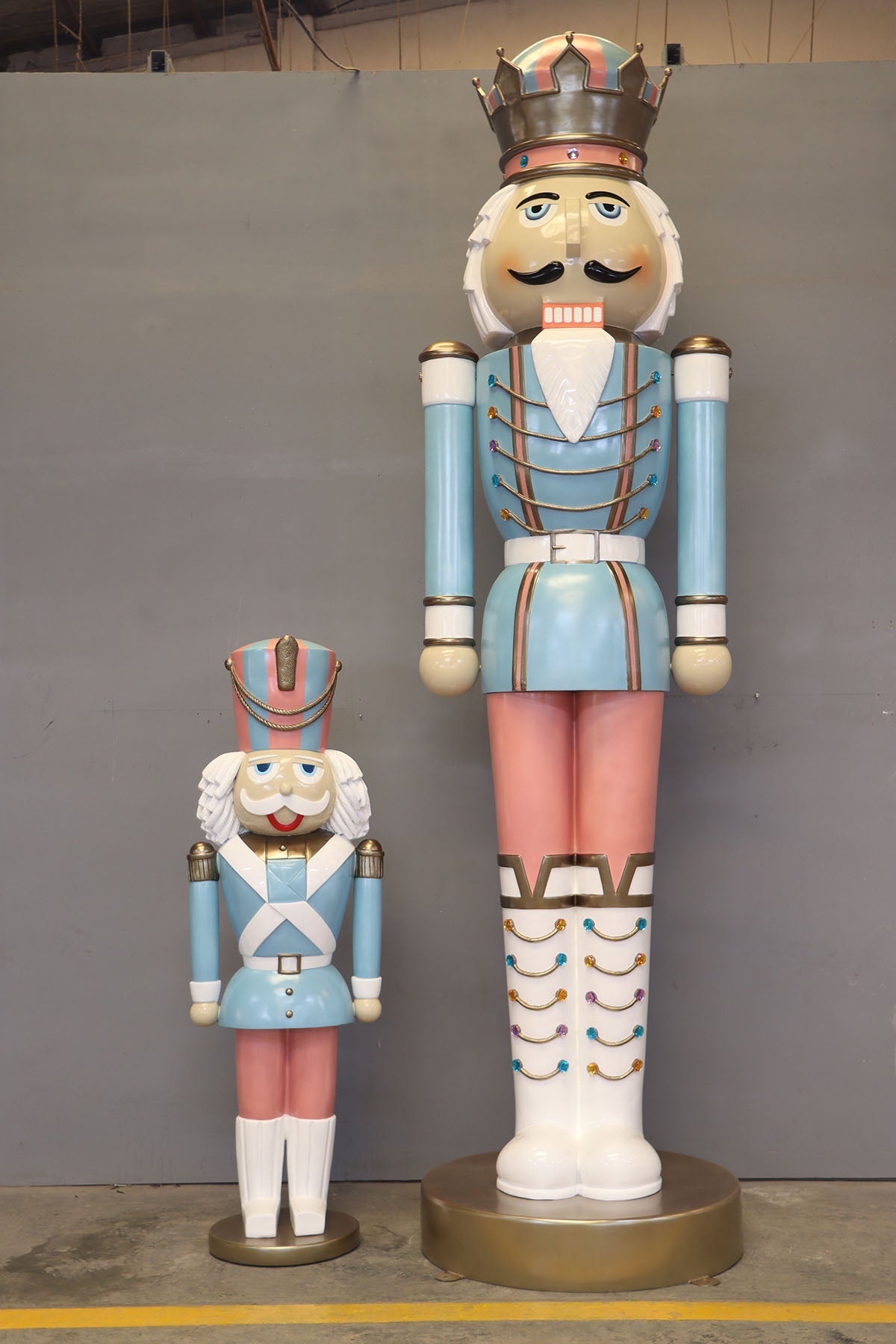 Giant 12ft Pastel Nutcracker Christmas Statue