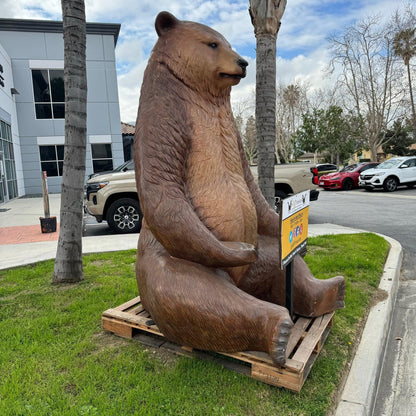 Jumbo Light Brown Bear Statue