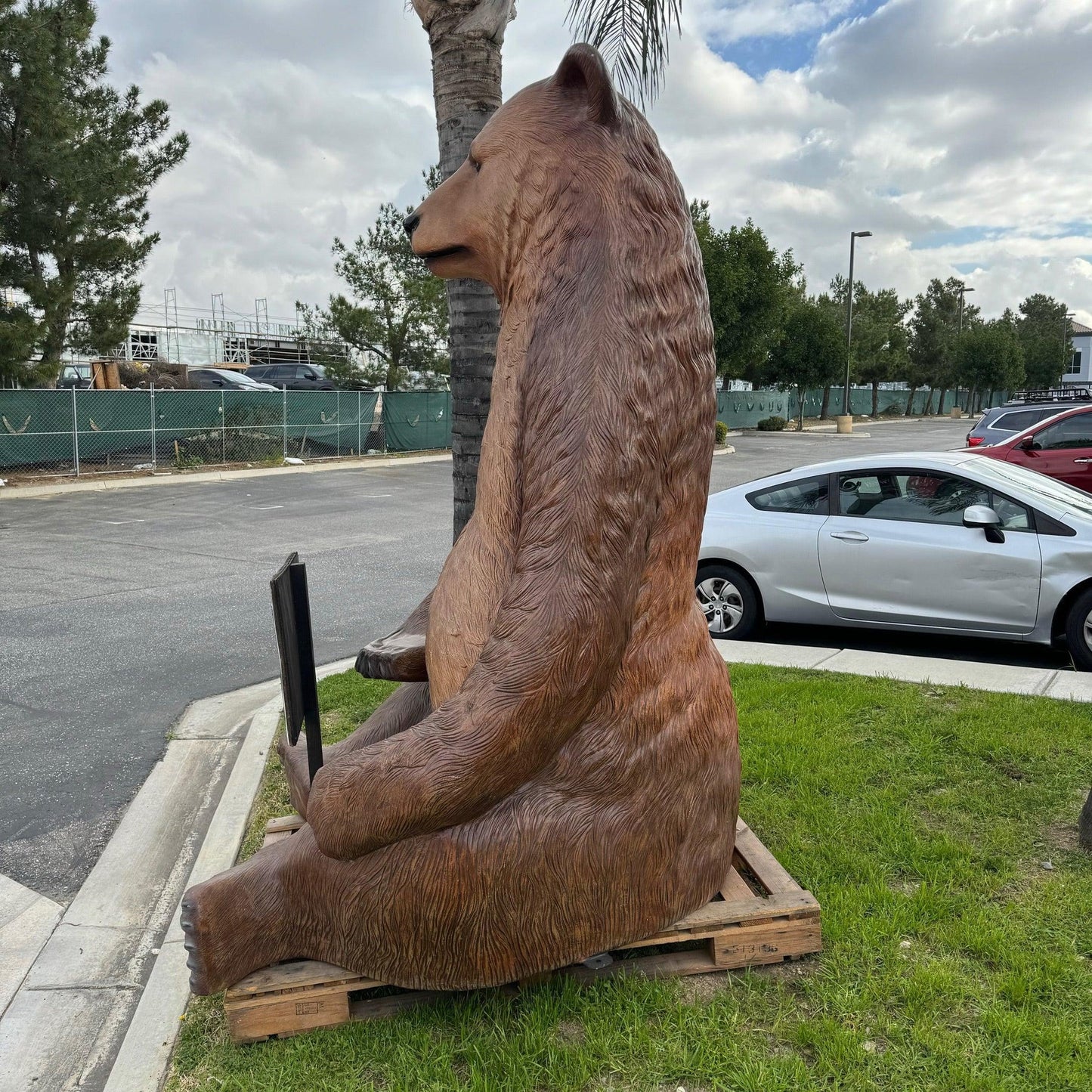 Jumbo Light Brown Bear Statue