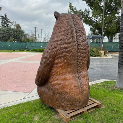 Jumbo Light Brown Bear Statue