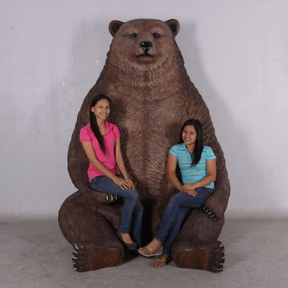 Jumbo Light Brown Bear Statue