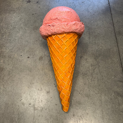 Hanging Strawberry One Scoop Ice Cream Statue
