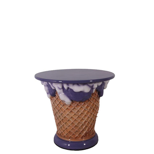 Purple Ice Cream Table Statue - LM Treasures Prop Rentals 