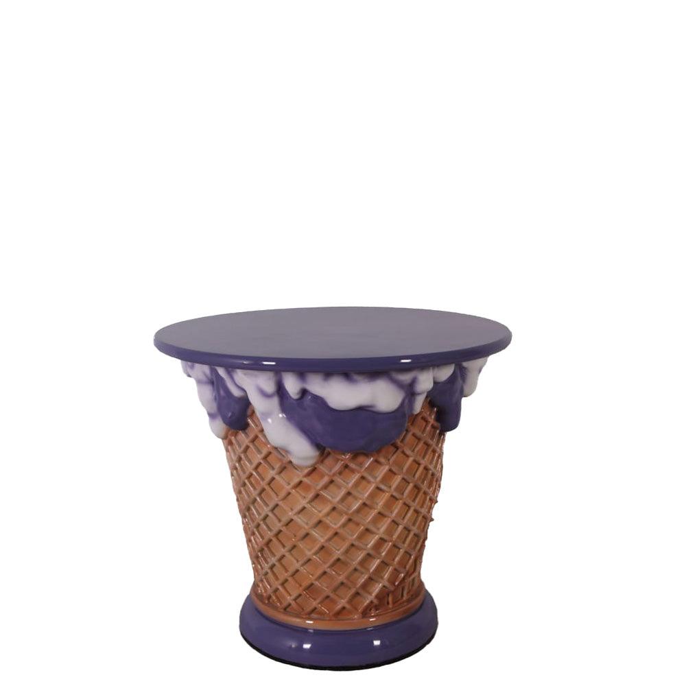 Purple Ice Cream Table Statue - LM Treasures Prop Rentals 