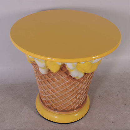 Yellow Ice Cream Table Statue