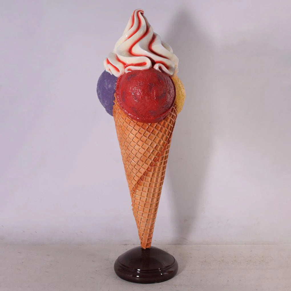 Large Three Scoop Ice Cream Statue