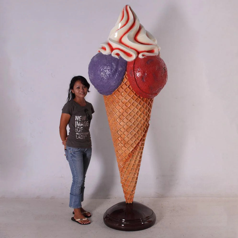 Large Three Scoop Ice Cream Statue