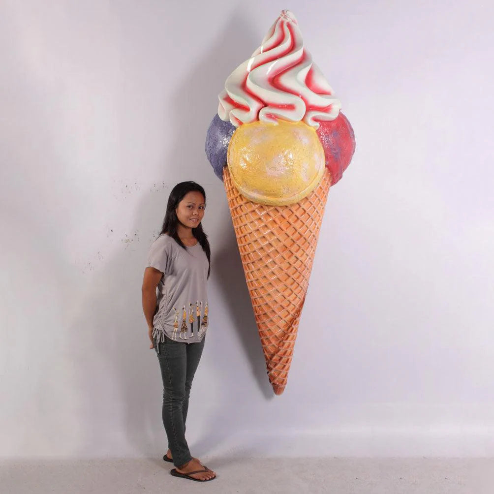 Large Three Scoop Ice Cream Statue