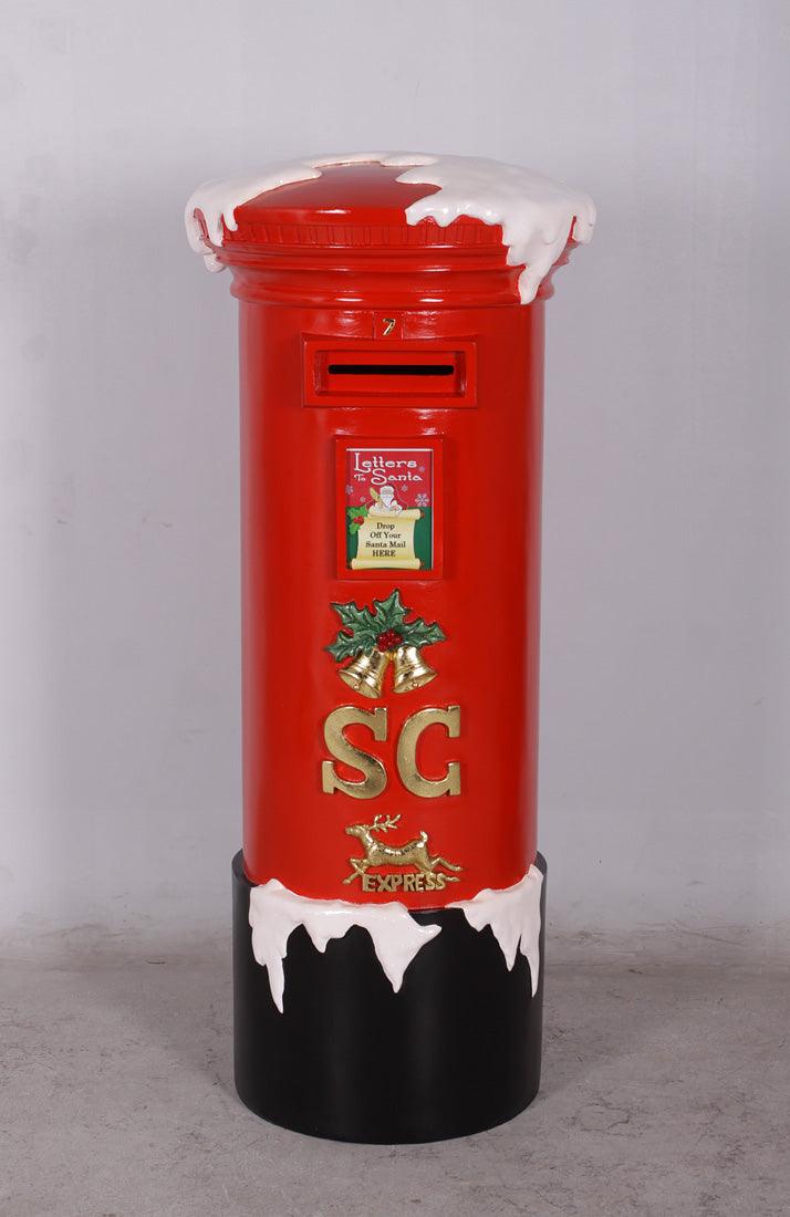 Small Santa's Snow Mailbox Statue - LM Treasures Prop Rentals 