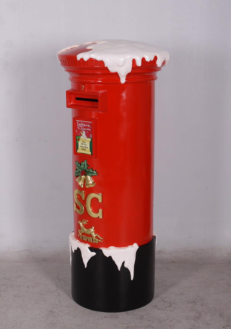Small Santa's Snow Mailbox Statue - LM Treasures Prop Rentals 
