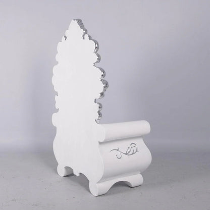 White Santa Christmas Throne Statue