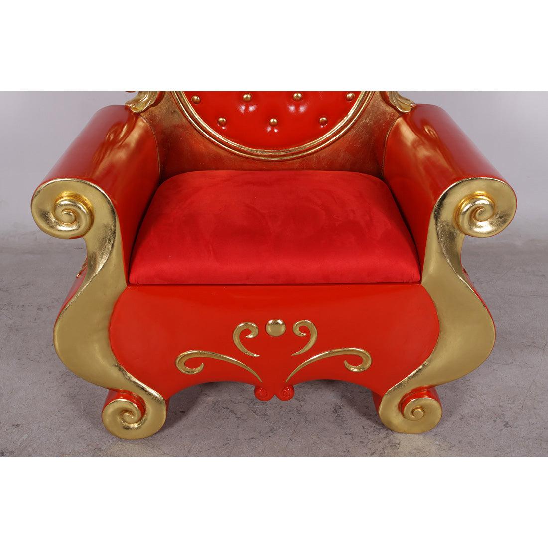 Red Santa Christmas Throne Statue - LM Treasures Prop Rentals 