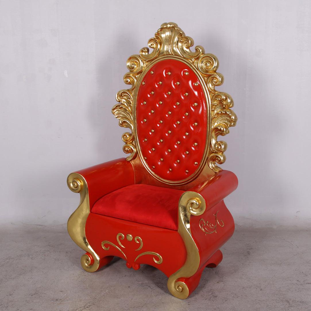 Red Santa Christmas Throne Statue - LM Treasures Prop Rentals 
