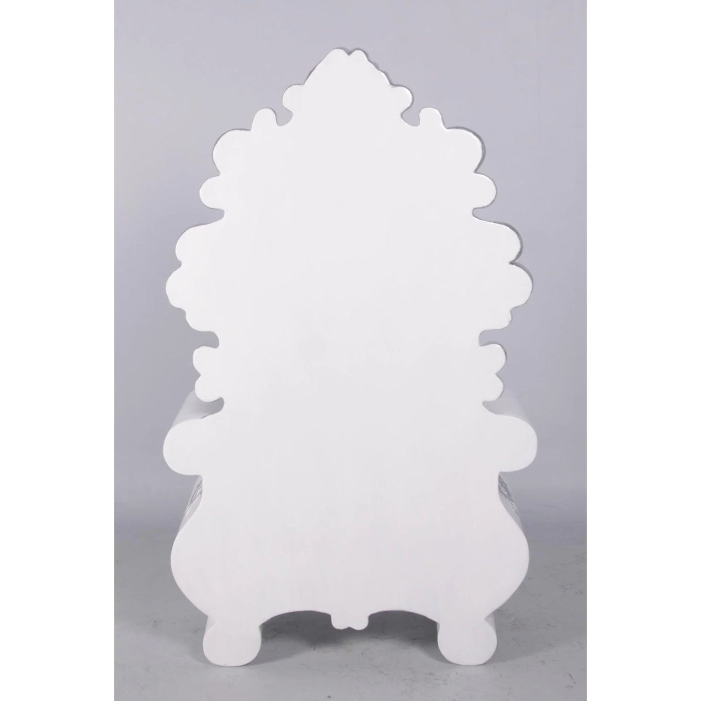 White Santa Christmas Throne Statue