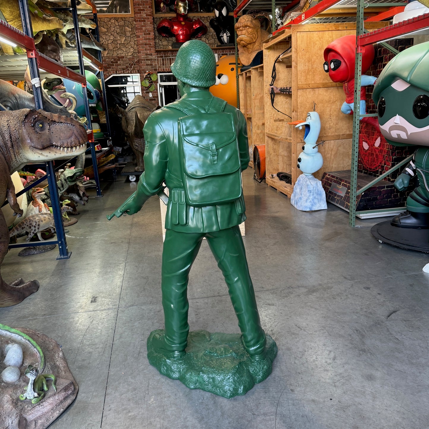 Green Army Soldier Life Size Statue