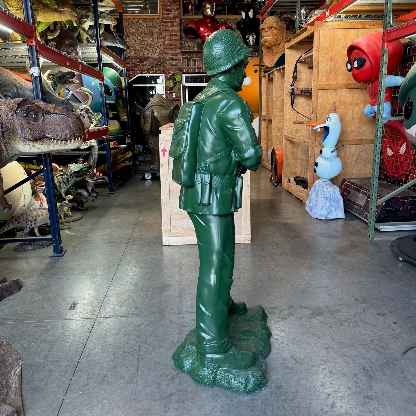 Green Army Soldier Life Size Statue