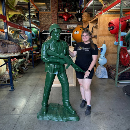 Green Army Soldier Life Size Statue