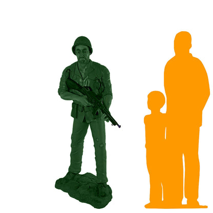 Green Army Soldier Life Size Statue