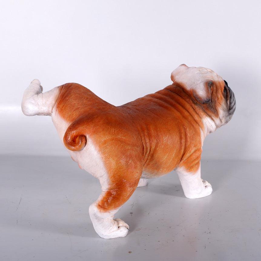 Bulldog Peeing Life Size Statue