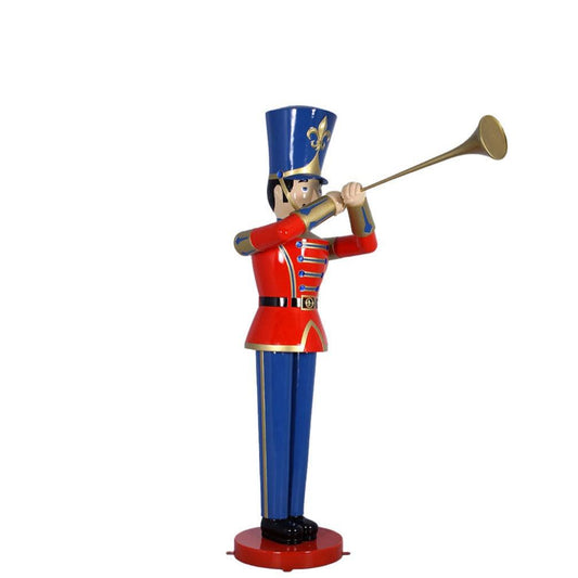 Red Trumpet Toy Soldier Statue - LM Treasures Prop Rentals 
