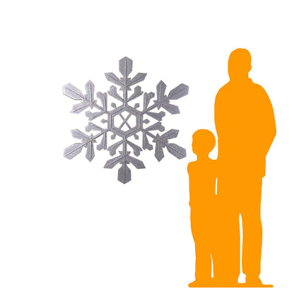 Silver Snowflake Statue