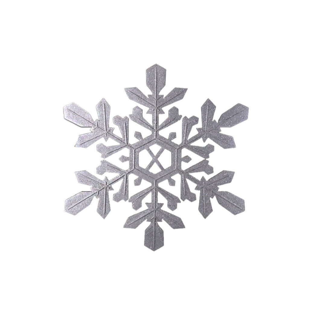 Large Silver Snowflake Statue