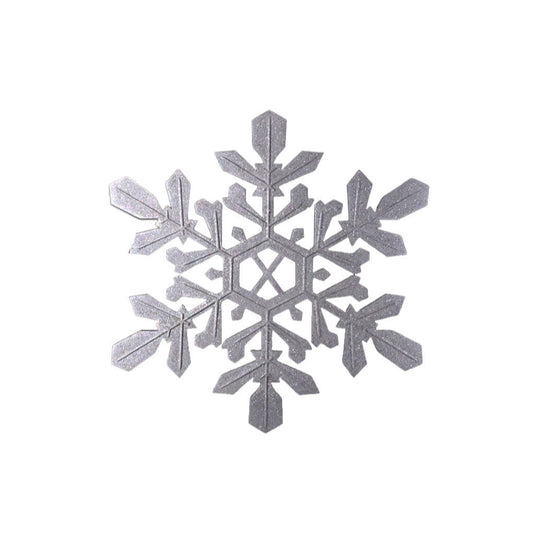 Large Silver Snowflake Statue