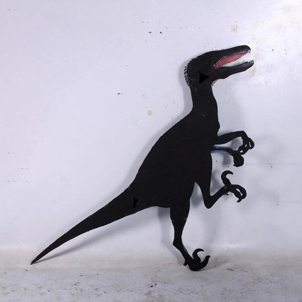 Blue Deinonychus Dinosaur Wall Decor Statue