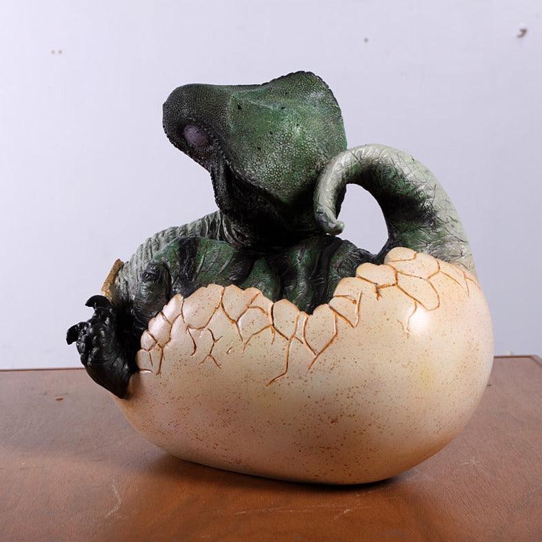 Hatching T-Rex Dinosaur Egg Statue