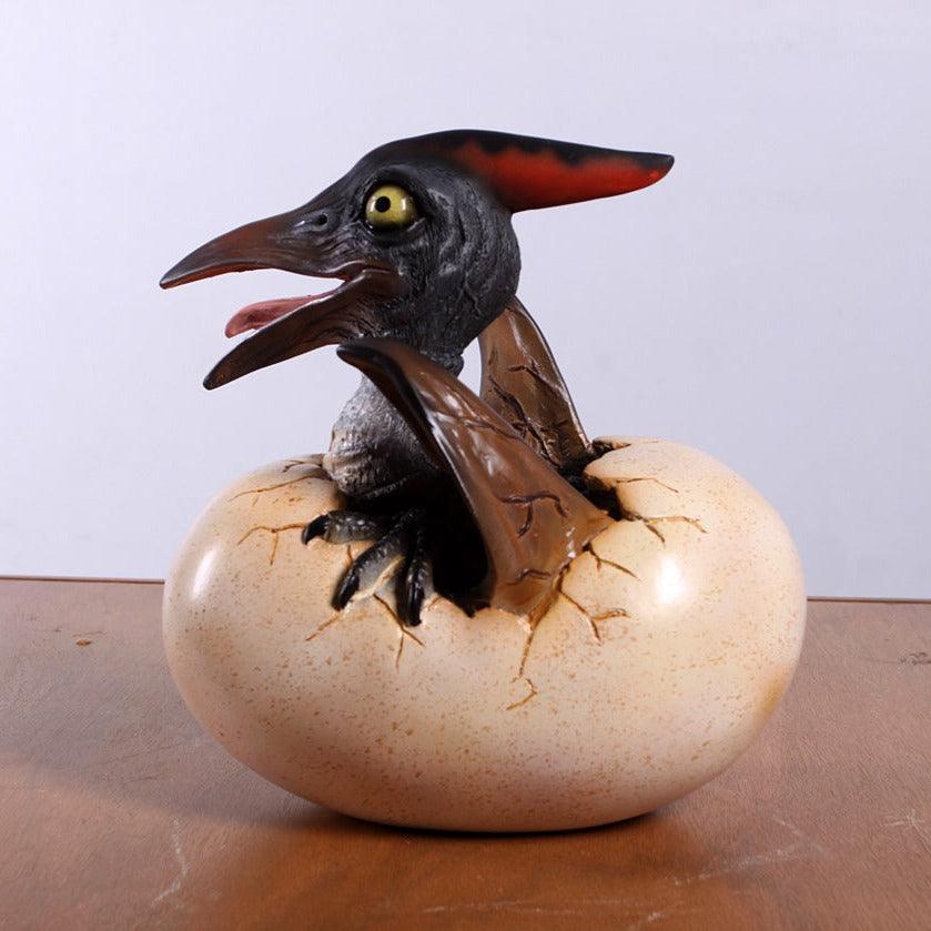 Hatching Pteranodon Dinosaur Egg Statue