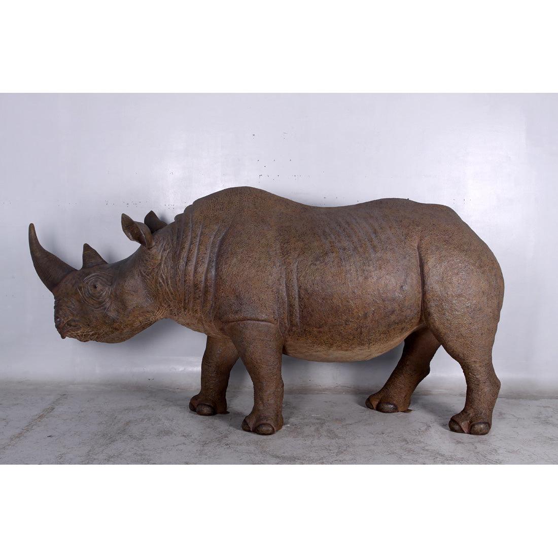 Rhinoceros Life Size Statue - LM Treasures Prop Rentals 