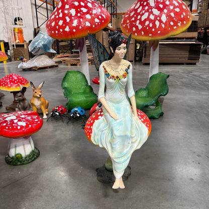 Mushroom Fairy Statue LS279-140064-H
