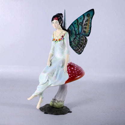 Mushroom Fairy Statue