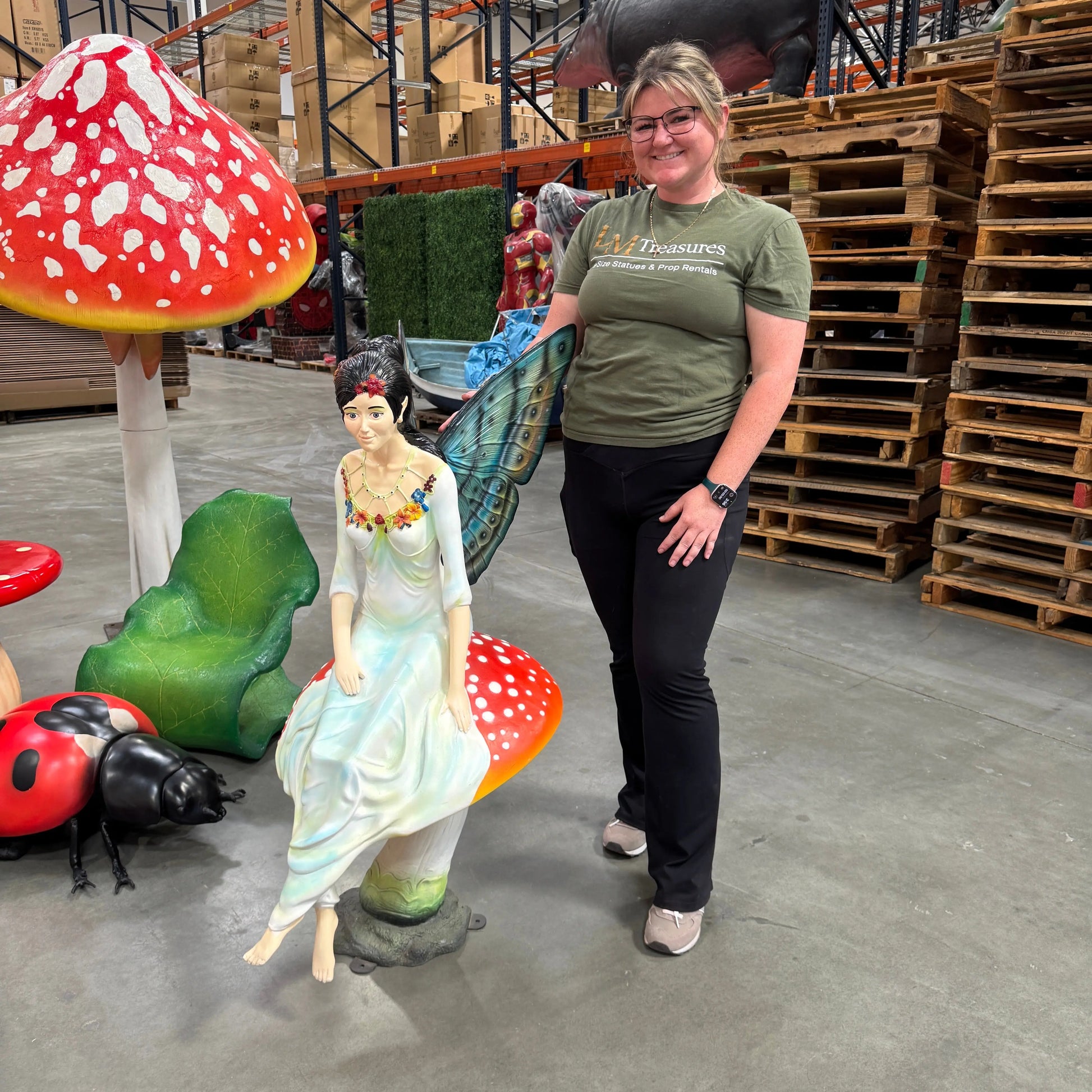 Mushroom Fairy Statue LS279-140064-H