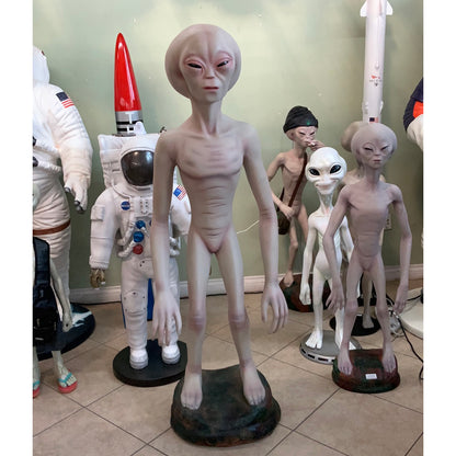 Large Alien Encounter Life Size Statue