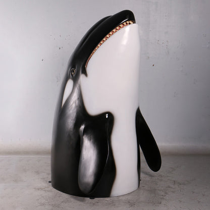 Breaching Orca Killer Whale Statue