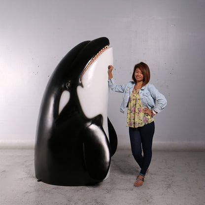 Breaching Orca Killer Whale Statue