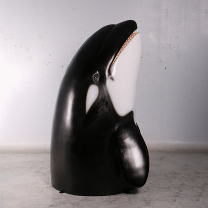 Breaching Orca Killer Whale Statue