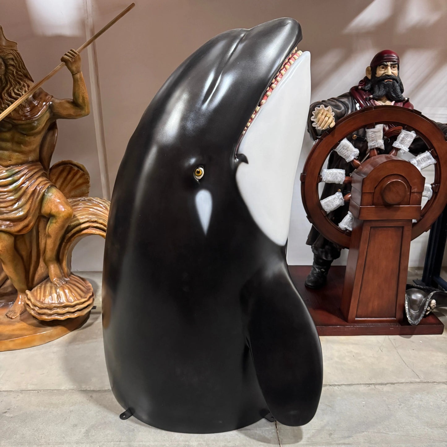 Breaching Orca Killer Whale Statue A0900-150004-H